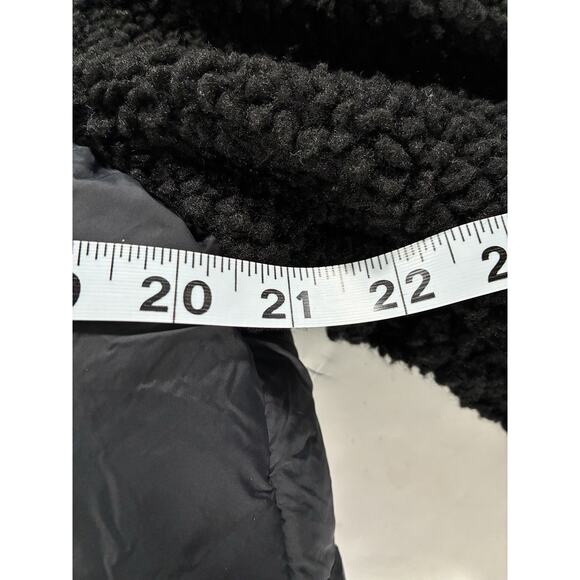 Canada Weather Gear Black Sherpa Fleece Puffer Hybrid Hooded Jacket Men's Medium - Picture 5 of 11